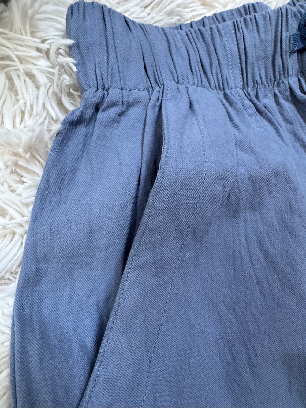 Boutique Drawstring Elastic Waist Shorts  💗 Blue - Picture 4 of 12